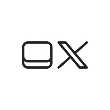 ox ilk harf vektör logosu simgesi