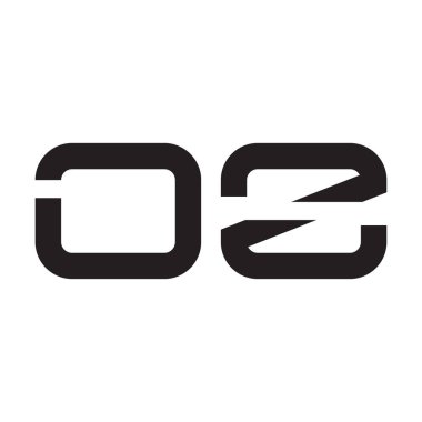 oz ilk harf vektör logo simgesi