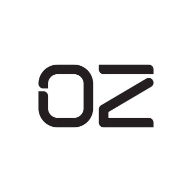 oz ilk harf vektör logo simgesi