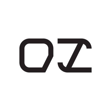 oz ilk harf vektör logo simgesi