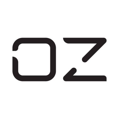 oz ilk harf vektör logo simgesi