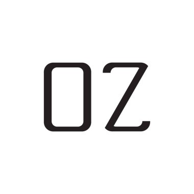 oz ilk harf vektör logo simgesi