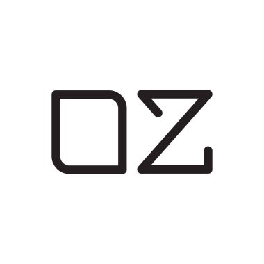 oz ilk harf vektör logo simgesi