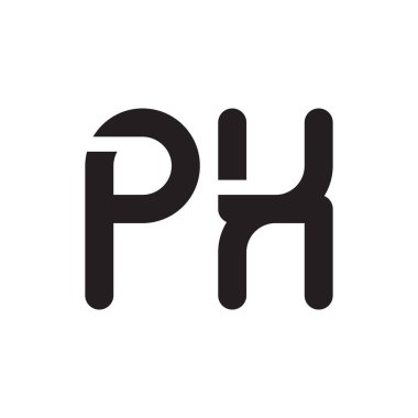 px ilk harf vektör logo simgesi