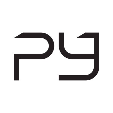 py ilk harf vektör logo simgesi