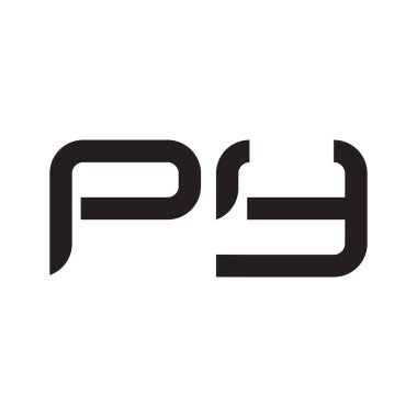 py ilk harf vektör logo simgesi