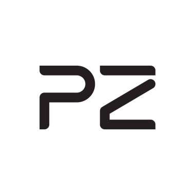 pz ilk harf vektör logo simgesi
