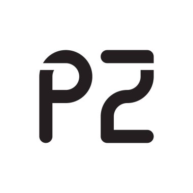 pz ilk harf vektör logo simgesi