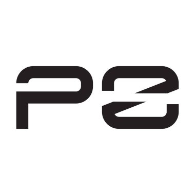 pz ilk harf vektör logo simgesi