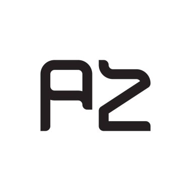 pz ilk harf vektör logo simgesi