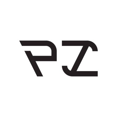 pz ilk harf vektör logo simgesi