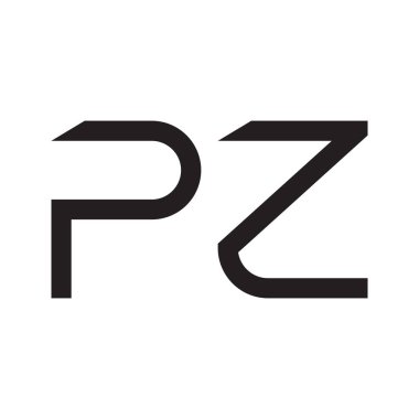 pz ilk harf vektör logo simgesi