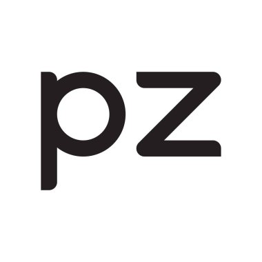 pz ilk harf vektör logo simgesi