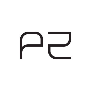 pz ilk harf vektör logo simgesi
