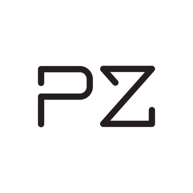 pz ilk harf vektör logo simgesi
