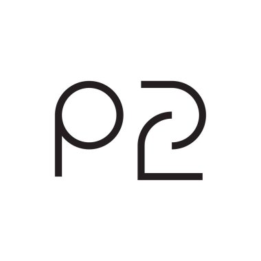 pz ilk harf vektör logo simgesi