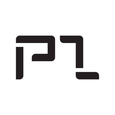 pz ilk harf vektör logo simgesi