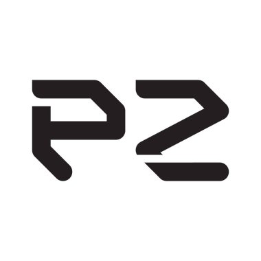 pz ilk harf vektör logo simgesi