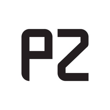 pz ilk harf vektör logo simgesi