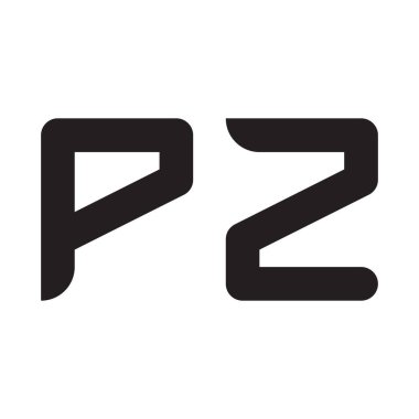 pz ilk harf vektör logo simgesi