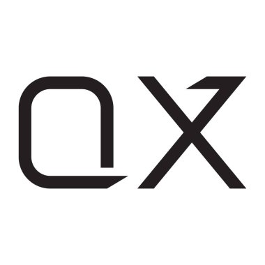 qx ilk harf vektör logo simgesi
