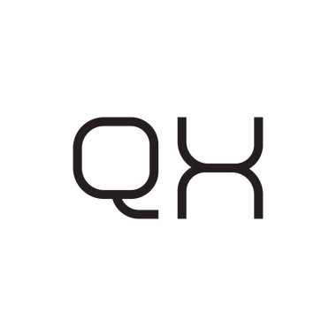 qx ilk harf vektör logo simgesi