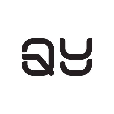 qy ilk harf vektör logo simgesi