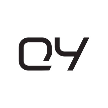 qy ilk harf vektör logo simgesi