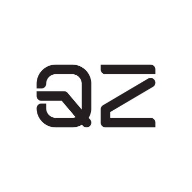 qz ilk harf vektör logo simgesi