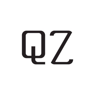 qz ilk harf vektör logo simgesi