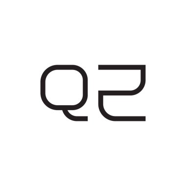 qz ilk harf vektör logo simgesi
