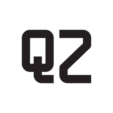 qz ilk harf vektör logo simgesi