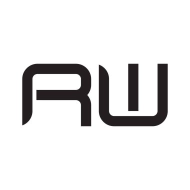 rw ilk harf vektör logo simgesi