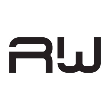 rw ilk harf vektör logo simgesi
