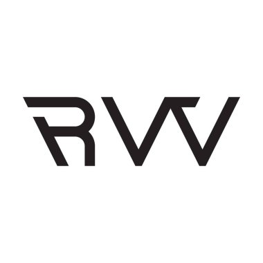 rw ilk harf vektör logo simgesi