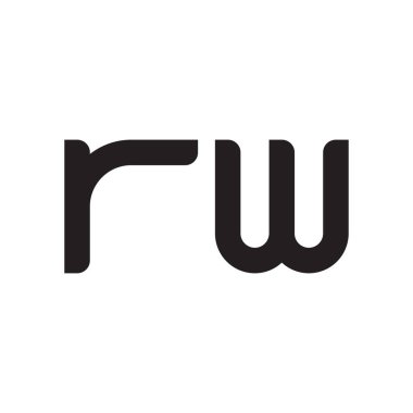 rw ilk harf vektör logo simgesi