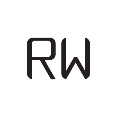 rw ilk harf vektör logo simgesi