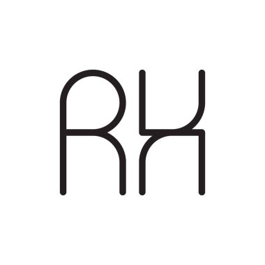 rx ilk harf vektör logo simgesi