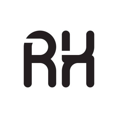 rx ilk harf vektör logo simgesi