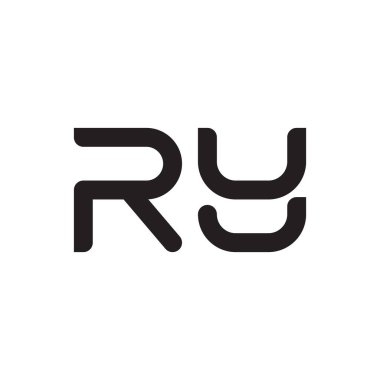 ry ilk harf vektör logo simgesi