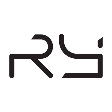 ry ilk harf vektör logo simgesi