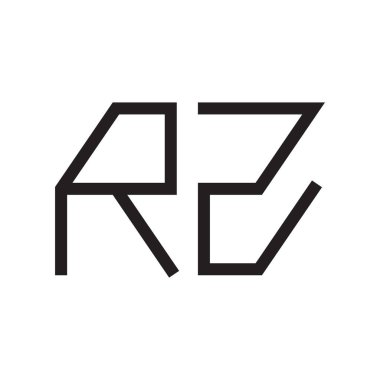 rz ilk harf vektör logo simgesi