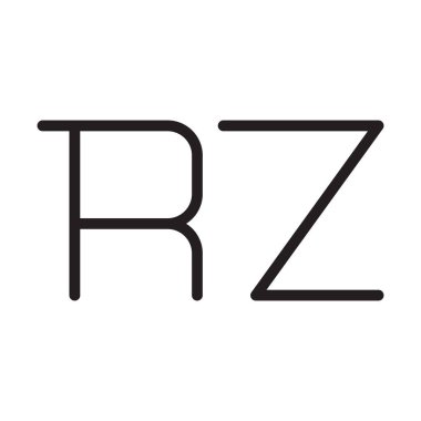 rz ilk harf vektör logo simgesi