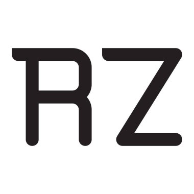 rz ilk harf vektör logo simgesi