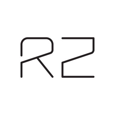 rz ilk harf vektör logo simgesi
