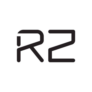 rz ilk harf vektör logo simgesi