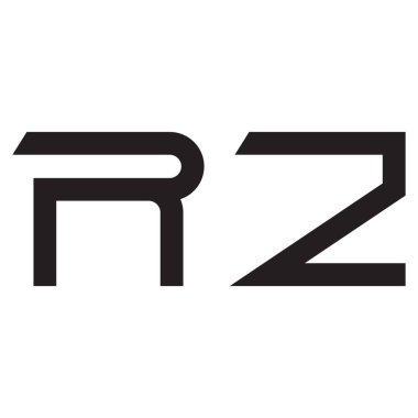 rz ilk harf vektör logo simgesi