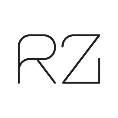 rz ilk harf vektör logo simgesi