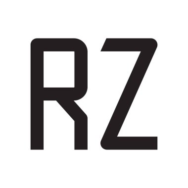 rz ilk harf vektör logo simgesi