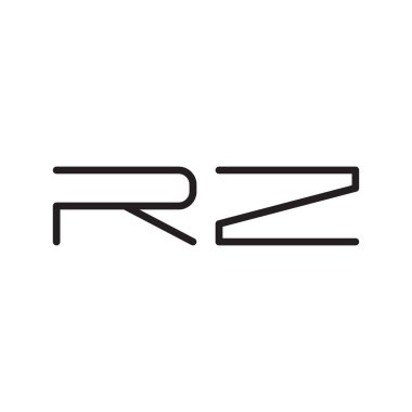 rz ilk harf vektör logo simgesi